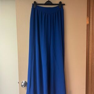 Vibrant Blue Wide Leg Pants